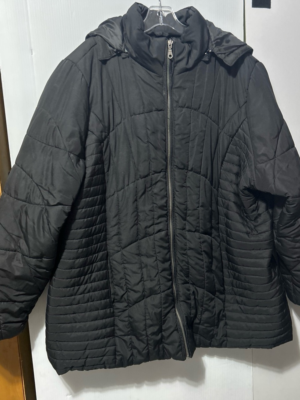 Ashley Stewart Black Quilted Puffer Jacket